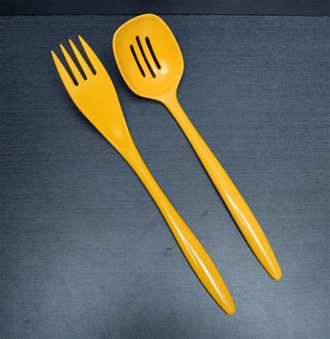 Rosti Mepal Yellow Melamine Plastic Serving Utensils Made In Etsy