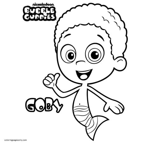 Goby Bubble Guppies Coloring Page - Free Printable Coloring Pages