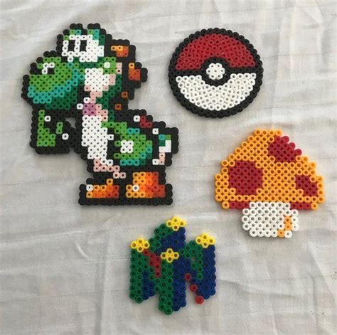 Custom Perler Nintendo Sprites Perler Beads Designs Perler Bead