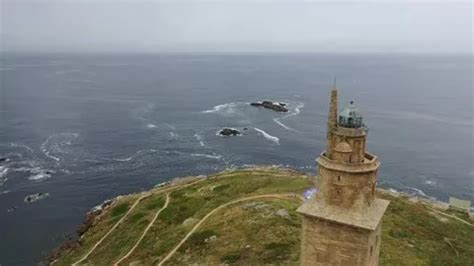 Tower of Hercules lighthouse located in ... | Stock Video | Pond5