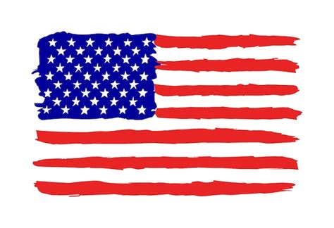 Bandeira Dos Estados Unidos Em Estilo Grunge Vetor Premium