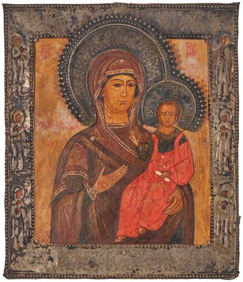 Lot A Russian Icon Of Tikhvinskaya Mother Of God