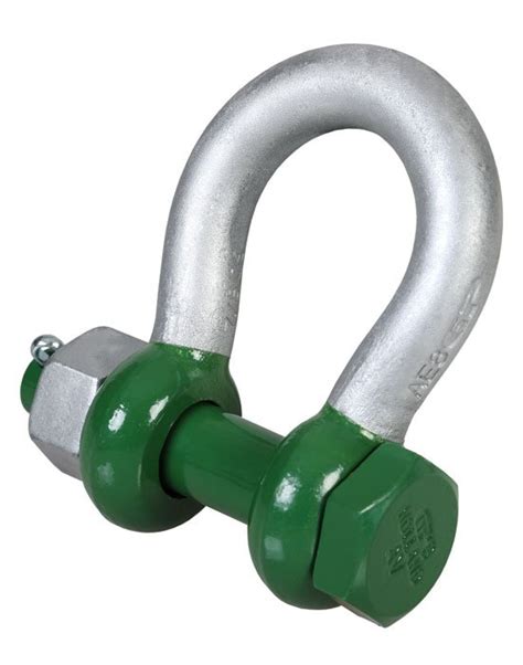 Green Pin Polar Bow Shackles With Safety Nut And Bolt Pin G 5163