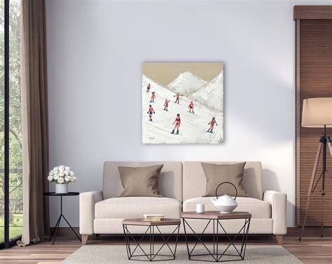 Skiing In Bikini Snowboard Ski Slope Painting By Trayko Popov Artmajeur