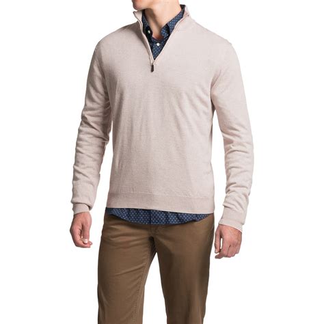 Toscano Zip Mock Neck Sweater For Men W Save