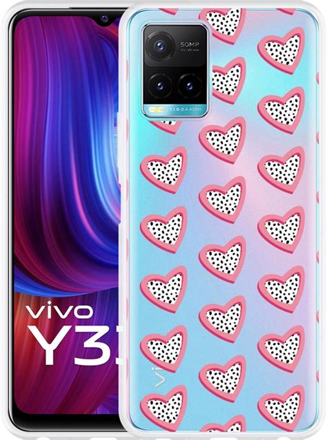 Vivo Y33s Hoesje Hartjes Met Stippen Designed By Cazy Bol