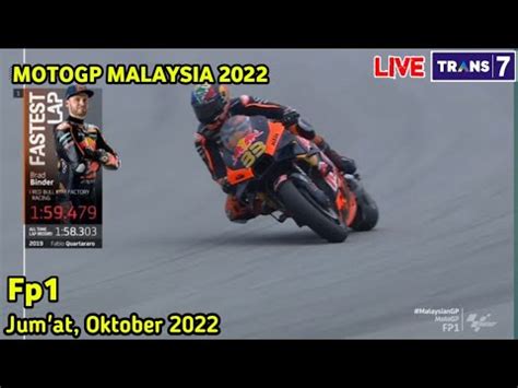 Hasil Latihan Bebas MotoGP Malaysia Hari Ini Fp1 MotoGP Malaysia 2022