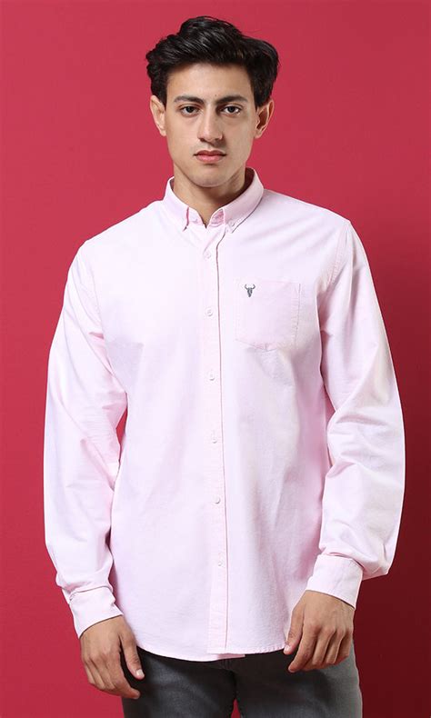 51608 Simple Elegant Light Pink Shirt With Breast Pocket Ravin