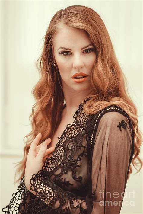 Long Red Hair And Lace Photograph By Amanda Elwell Fine Art America