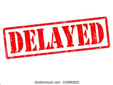 Delayed Red Grunge Rubber Stamp Vector Stock Vector Royalty Free