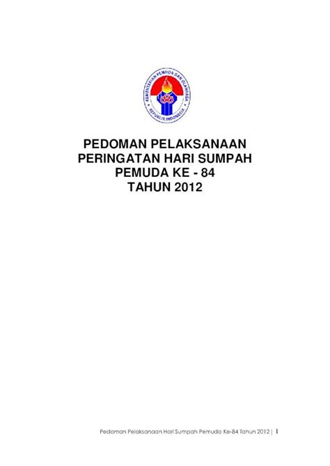 Pdf Pedoman Pelaksanaan Peringatan Hari Pedoman Pelaksanaan