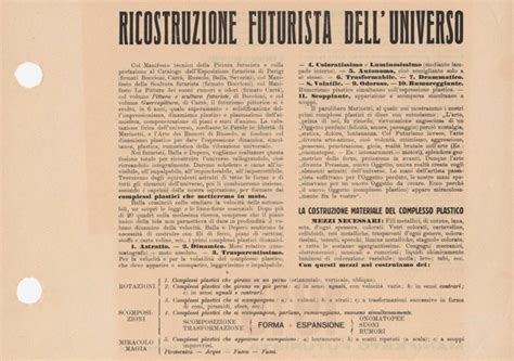 Manifesto Ricostruzione Futurista Dell Universo