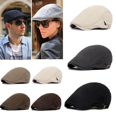 Cheap New Adjustable Beret Men And Women Outdoor Travel Sun Hat Retro