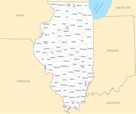 Illinois County Map - MapSof.net