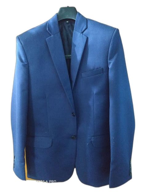 Plain Party Wear Men Full Sleeve Blue Cotton Blazer Size Xl At Rs 1150 In New Delhi