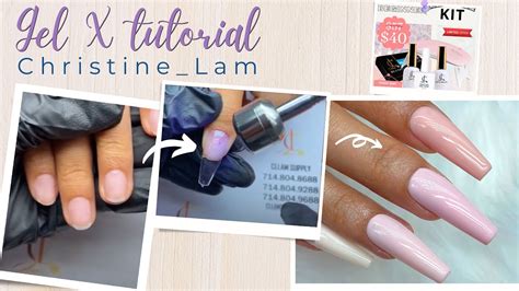 How To Do Gel X Gel Extension Press On Nail Tutorial Youtube