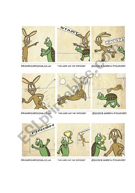 The Hare And The Tortoise Esl Worksheet By Tz Ione