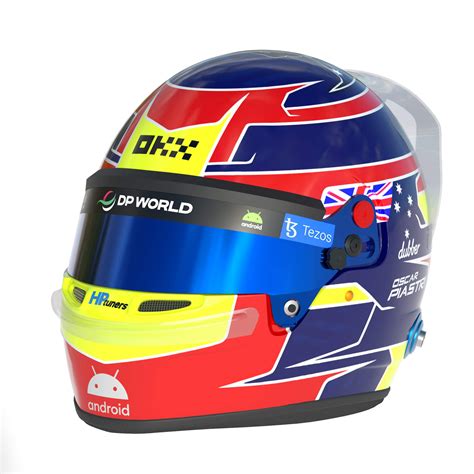 F1 Oscar Piastri Helmet 2023 - 3D Model by Cactus3D