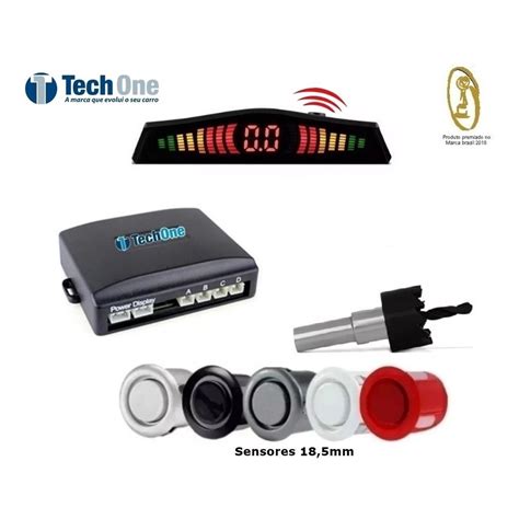 Kit Sensor Estacionamento Re Sensores Display Led Sinal Sonoro Tech