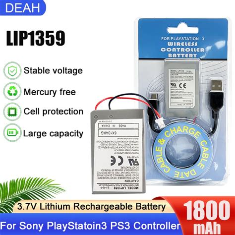 LIP1359 1800mAh Rechargeable Battery With USB Charger For Sony PS3