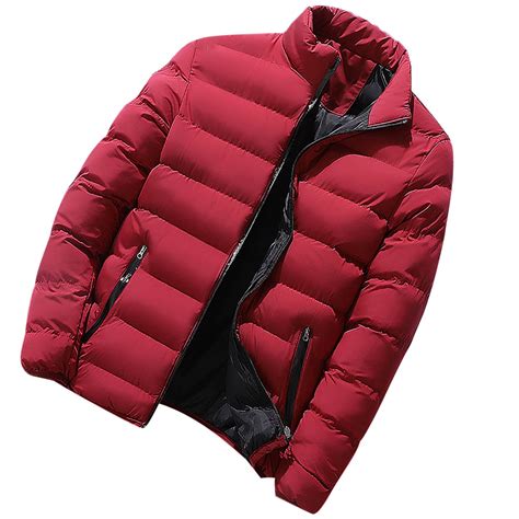 Vsssj Mens Hoodless Puffer Jacket Big And Tall Solid Color Long Sleeve