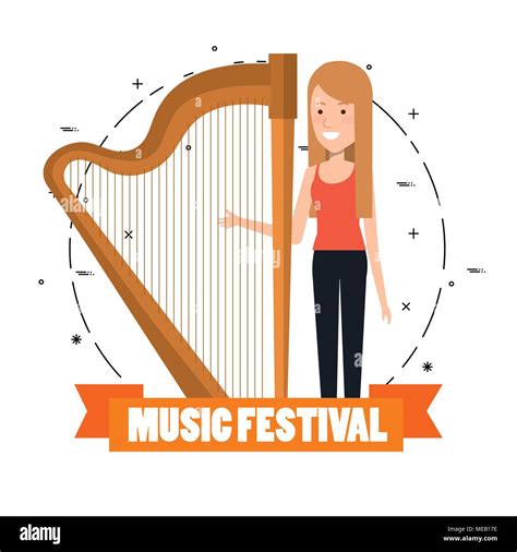 Lady With Harp Cut Out Stock Images And Pictures Alamy
