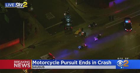 Motorcycle Pursuit Ends With Deadly Crash In Saugus Cbs Los Angeles