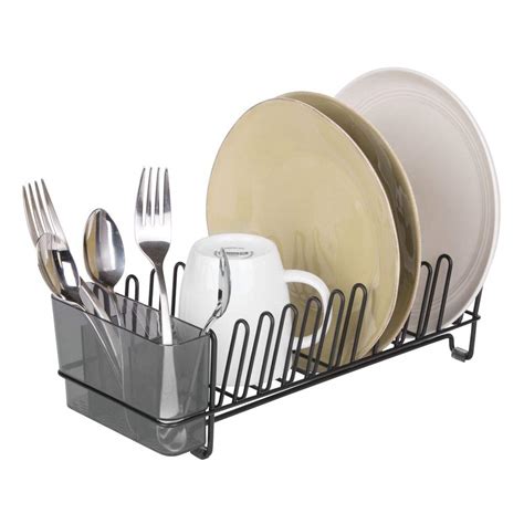 Buy Mdesign Steel Compact Modern Dish Drying Rack W Removable Cutlery