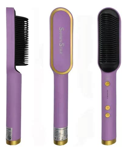 Cepillo Alisador De Pelo Hair Professional De Cer Mica De Color Morado