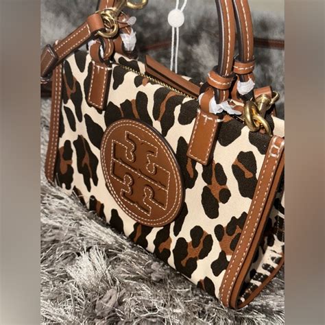 Tory Burch Bags Tory Burch Ella Leopard Mini Totecrossbody Poshmark