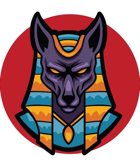 Ilustración del logotipo de anubis Vector Premium