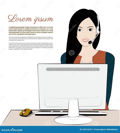 Women Operator Stock Vector Illustration Of Staff Chat 47621670