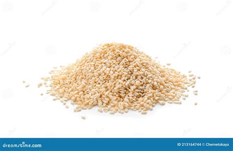 Pile Of Sesame Seeds On White Background Stock Photo Image Of Health