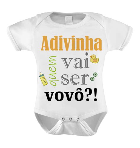 Body Ou Camiseta Divertido Adivinha Quem Vai Ser Vovo Belita Mimos