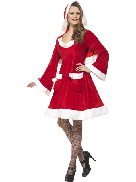 Santa In The City Ladies Mrs Claus Fancy Dress Adults Christmas Costume