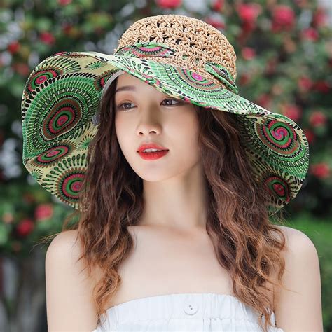 Womens Colorful Floral Panama Style Elegant Hat