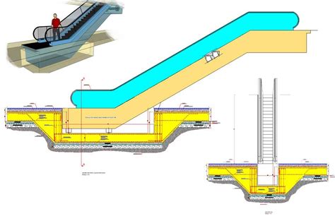 Escalator Shaft Pit Foundation Detail Escalator Reinforced Concrete