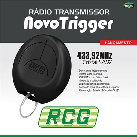 Controle R Dio Transmissor Mhz Novo Trigger Uso Geral Ciwamar