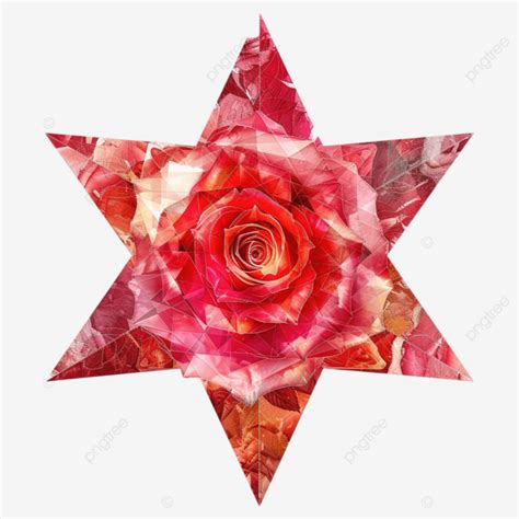 Estrella Abstracta De Rosas PNG dibujos Corazón Arreglo Rosado PNG