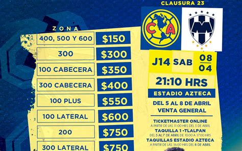 Venta de boletos J14 América vs Monterrey Club América Sitio Oficial