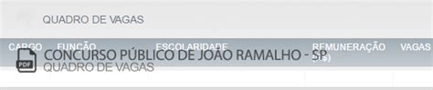 Concurso da Prefeitura de João Ramalho SP Edital 001 2023