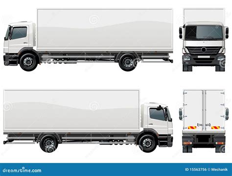 Vektoranlieferung Ladung Lkw Vektor Abbildung Illustration Von