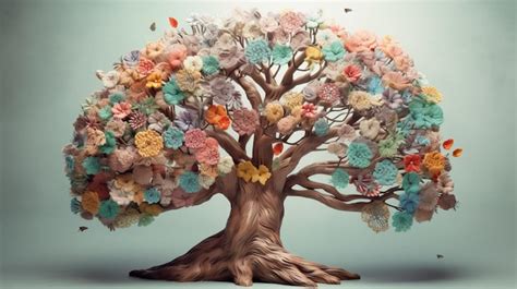 Premium Ai Image Human Brain Tree With Makes Self Care And Mental