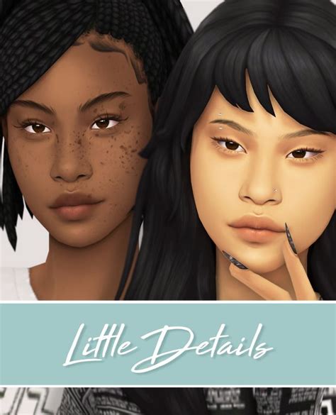 Little Details Collection Of Facial Skin Details Nesurii The Sims