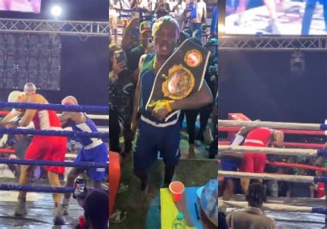 Portable Defeats Charles Okocha Wins Celebrity Boxing Fight OsunDefender