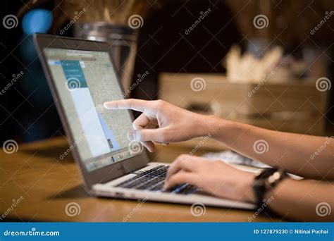 Business Laptop And Marketing Stock Photo Image Of Horizontal