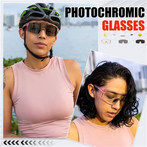 Scvcn Photochromic Cycling Sunglasses Cycling Glasses Uv400 Sports