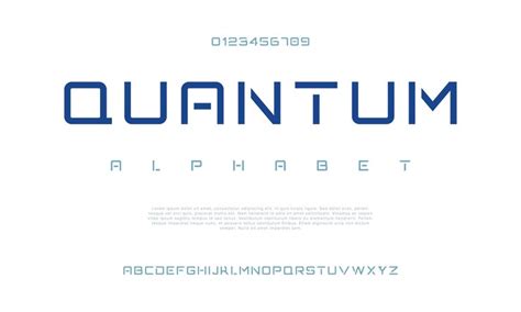 Premium Vector Quantum Creative Modern Urban Alphabet Font Digital Abstract Moslem Futuristic