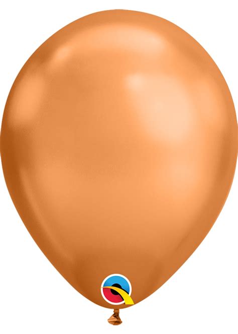 Inflated Metallic Chrome Copper Helium Party Balloon