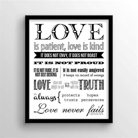 Love Is Patient Love Is Kind Bible Verse Printable 8x10